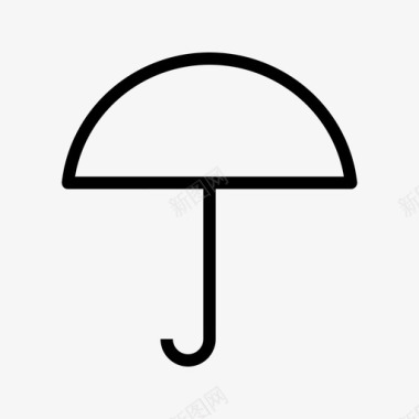 雨伞防护防水图标