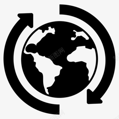 环球环球服务seo和网络字形矢量图标图标