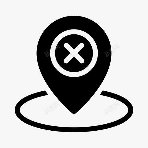 位置取消gps地图svg_新图网 https://ixintu.com 位置 取消 地图 gps 标记 pin 导航 航线 标志 标志符 符号