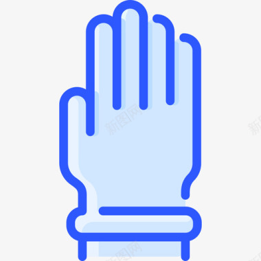 手套冠状病毒112蓝色图标