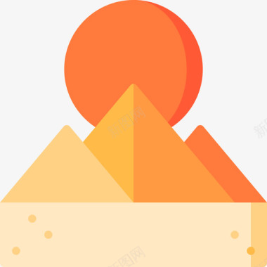 金字塔非洲26平坦图标