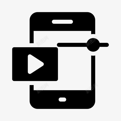 移动视频播放器手机艺术svg_新图网 https://ixintu.com 移动 视频 播放器 手机 艺术 设计 开发 字形