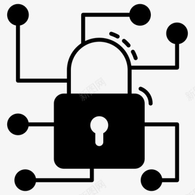 网络安全网络数据加密保护网络图标