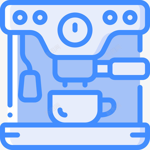机器咖啡师3蓝色svg_新图网 https://ixintu.com 机器 咖啡 蓝色