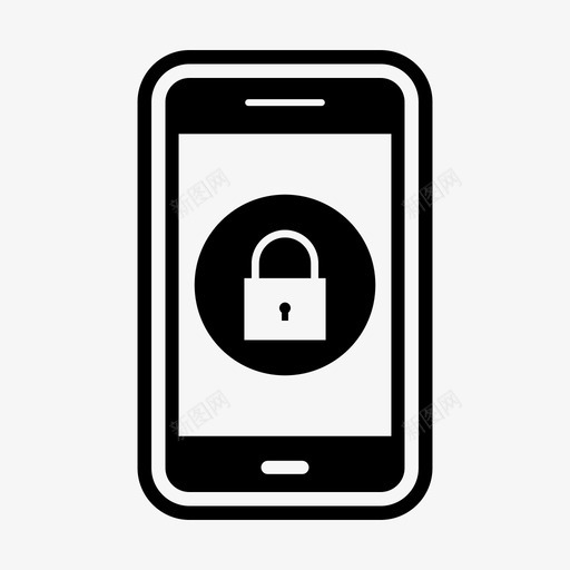锁定移动应用程序移动应用程序svg_新图网 https://ixintu.com 应用程序 移动 锁定