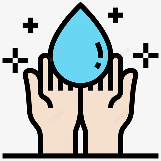 洗手洗手11线性颜色svg_新图网 https://ixintu.com 洗手 线性 颜色