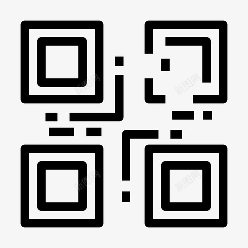 二维码标签产品svg_新图网 https://ixintu.com 二维 标签 产品 扫描 网络 移动 应用程序 字形