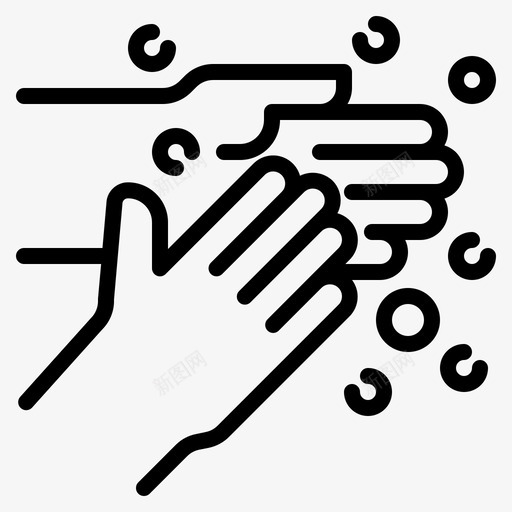 洗手洗手1线性svg_新图网 https://ixintu.com 洗手 线性