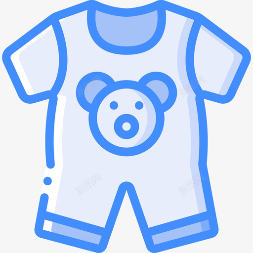 婴儿服装婴儿1蓝色svg_新图网 https://ixintu.com 婴儿 服装 蓝色