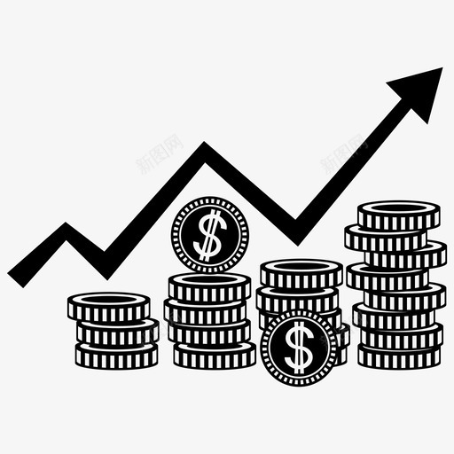 增加收入分析图表svg_新图网 https://ixintu.com 增加收入 分析 图表 财务 业务