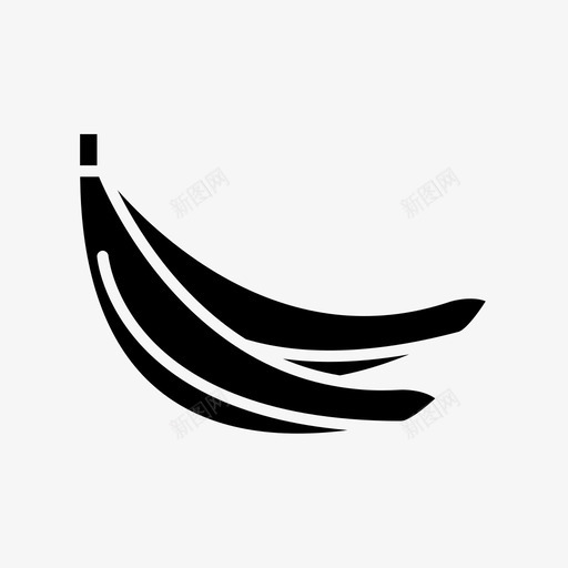 香蕉食用食品svg_新图网 https://ixintu.com 水果 香蕉 食用 食品 新鲜 蔬菜 字形