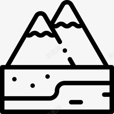 阿尔卑斯山欧洲9线性图标