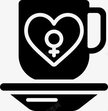 咖啡妇女节53填充图标