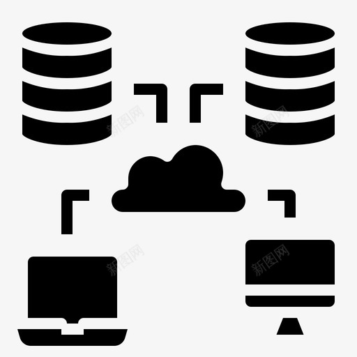 网络云计算58固态svg_新图网 https://ixintu.com 网络 云计算 固态