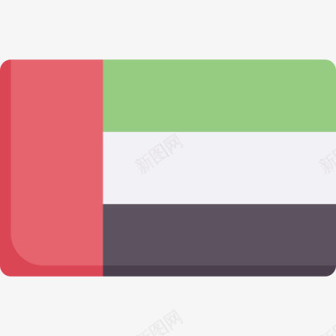 阿拉伯联合酋长国国旗17平坦图标
