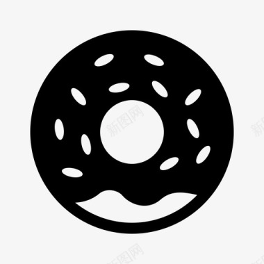 甜甜圈百吉饼面包店图标