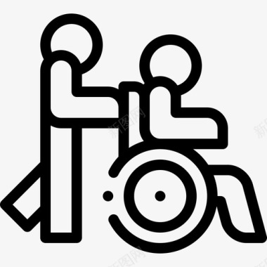 残疾人残疾人援助23直系图标