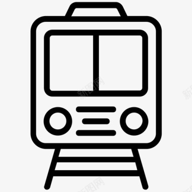 地铁公共列车公共交通图标