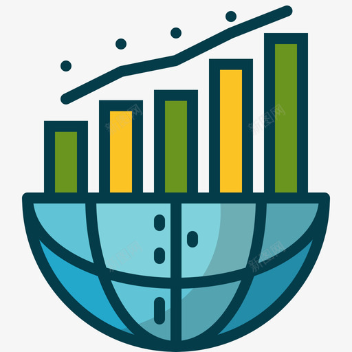 全球商业金融6线性颜色svg_新图网 https://ixintu.com 全球 商业 金融 线性 颜色