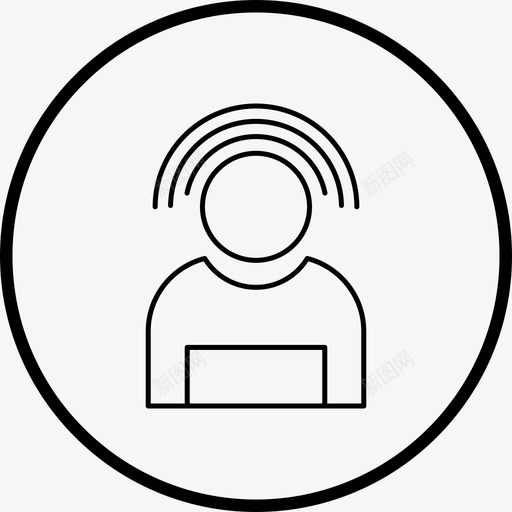 用户信号桌面wifisvg_新图网 https://ixintu.com 用户 信号 桌面 wifi 线路 图标