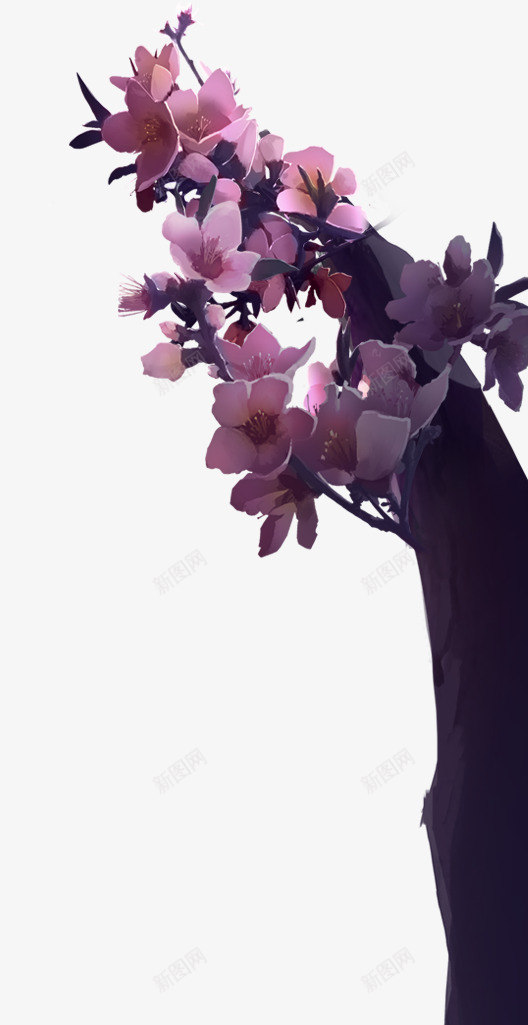一簇盛开美丽的桃花png免抠素材_新图网 https://ixintu.com 元素 写实 几何 图案 桃花 植物 立体 装饰