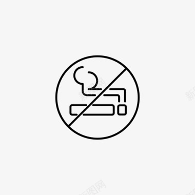 禁止吸烟吸烟圆形图标图标