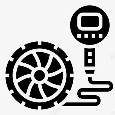 轮胎空气压力泵图标