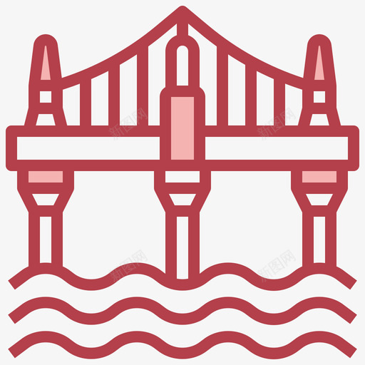 8号高速公路桥红色svg_新图网 https://ixintu.com 8号 高速 高速公路 公路桥 红色