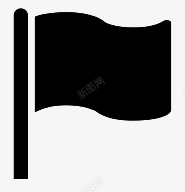 旗帜黑色颜色图标