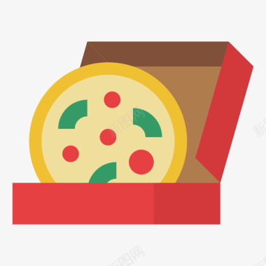 披萨送餐89扁平图标