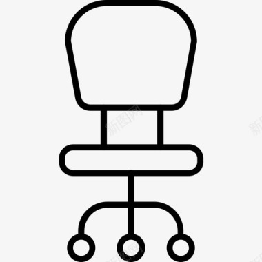 电脑椅旋转椅写作图标