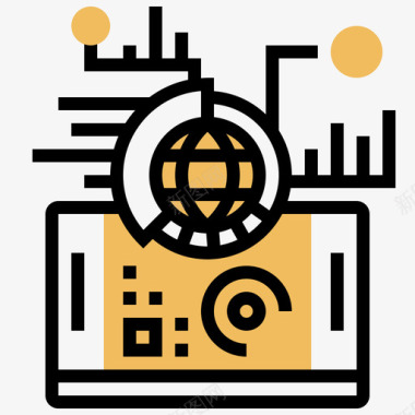 数据分析stem22黄色阴影图标