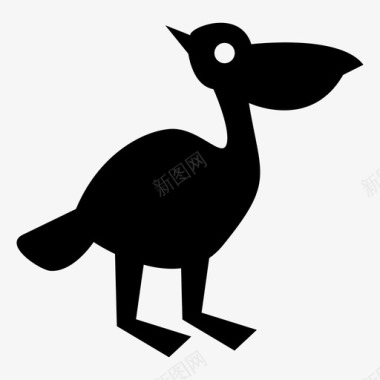 鹈鹕鸟动物自然图标
