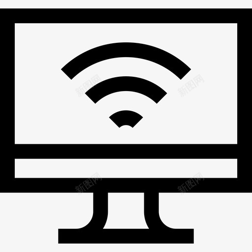 Wifi信号在家工作72线性svg_新图网 https://ixintu.com Wifi 信号 在家 工作 线性