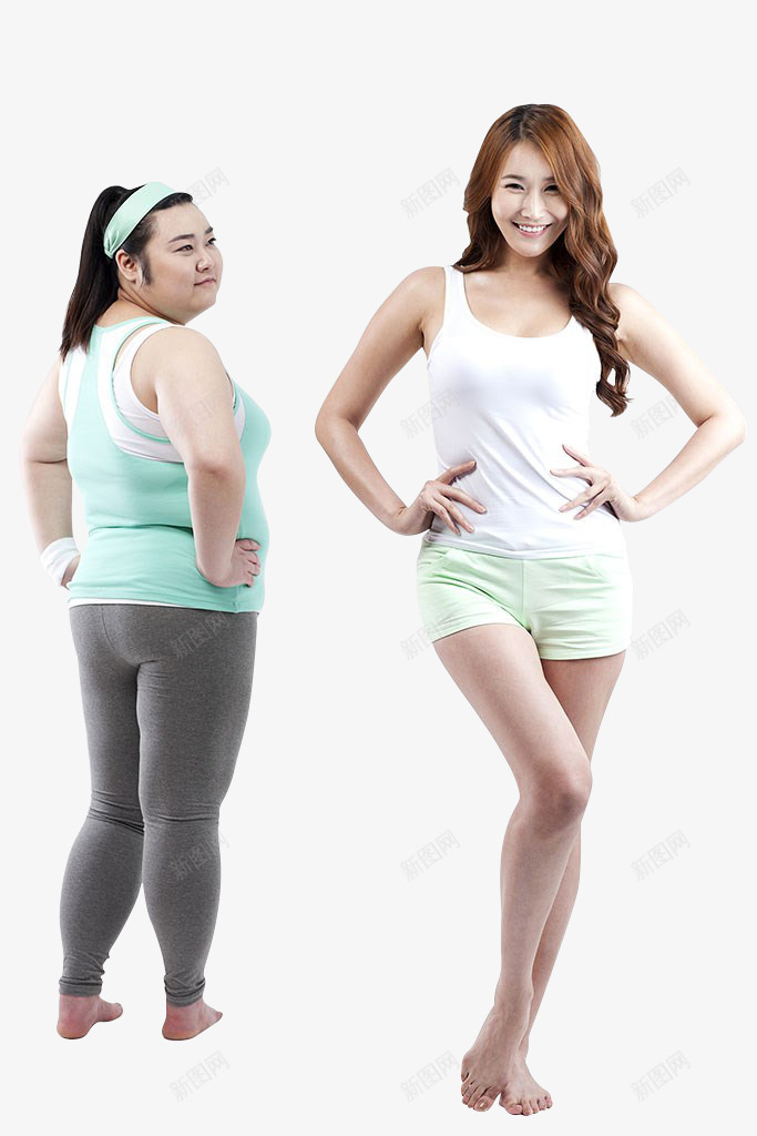 胖瘦对比抠胖瘦对比减肥png免抠素材_新图网 https://ixintu.com 胖瘦 对比 减肥