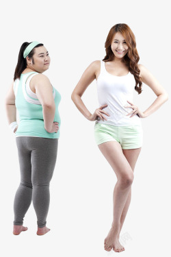胖瘦对比抠胖瘦对比减肥素材