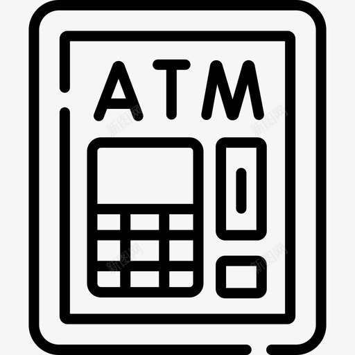 Atm城市要素79线性svg_新图网 https://ixintu.com Atm 城市 要素 线性