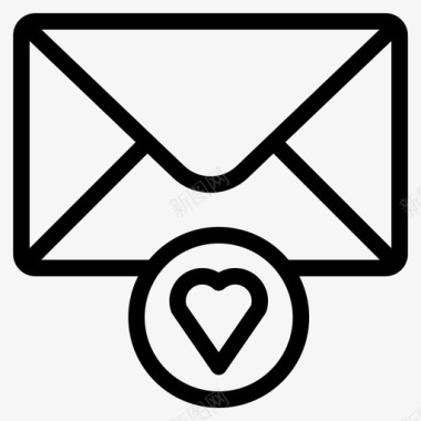 邮件留言情人节图标