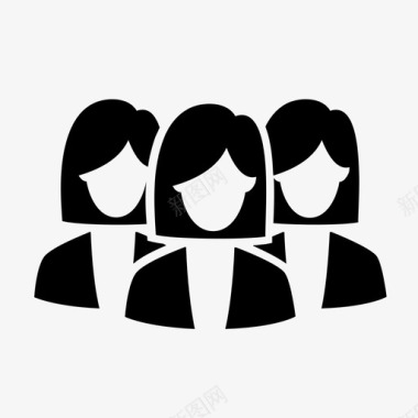 女性团队企业高管图标