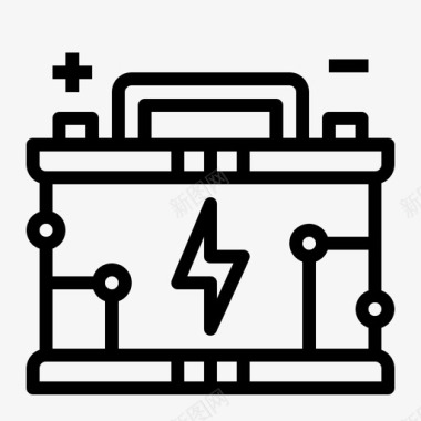 电池汽车电池充电器图标