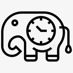 大象立式时钟时钟闹钟可爱高清图片