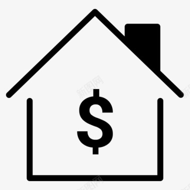 房产房子价格图标