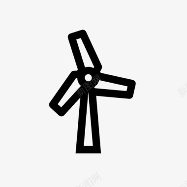 风车能源风力涡轮机图标