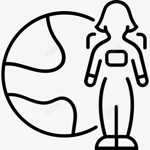 宇航员天文学宇宙svg_新图网 https://ixintu.com 宇航员 天文学 宇宙 地球 轨道 太空