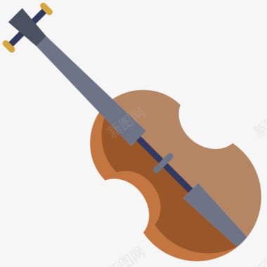 小提琴乐器54扁平图标