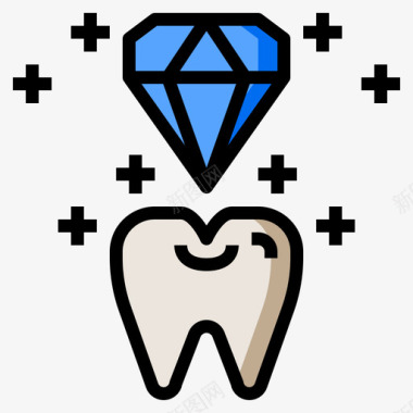 钻石牙科医生2线性颜色图标