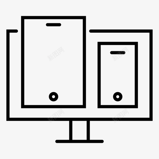 跨平台桌面设备svg_新图网 https://ixintu.com 跨平台 桌面 设备 移动 显示器 平板电脑 网络 开发