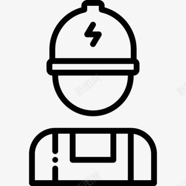 工人电气电工图标