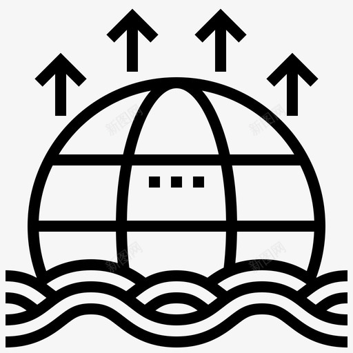 海洪水水位svg_新图网 https://ixintu.com 洪水 水位 全球 上升 气候变化