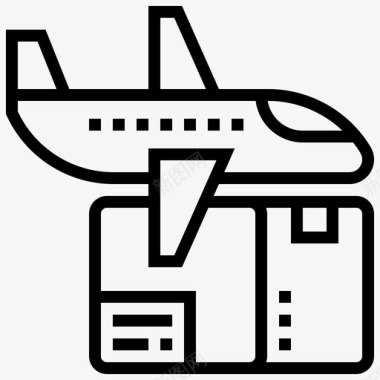 空运航空邮件货物图标